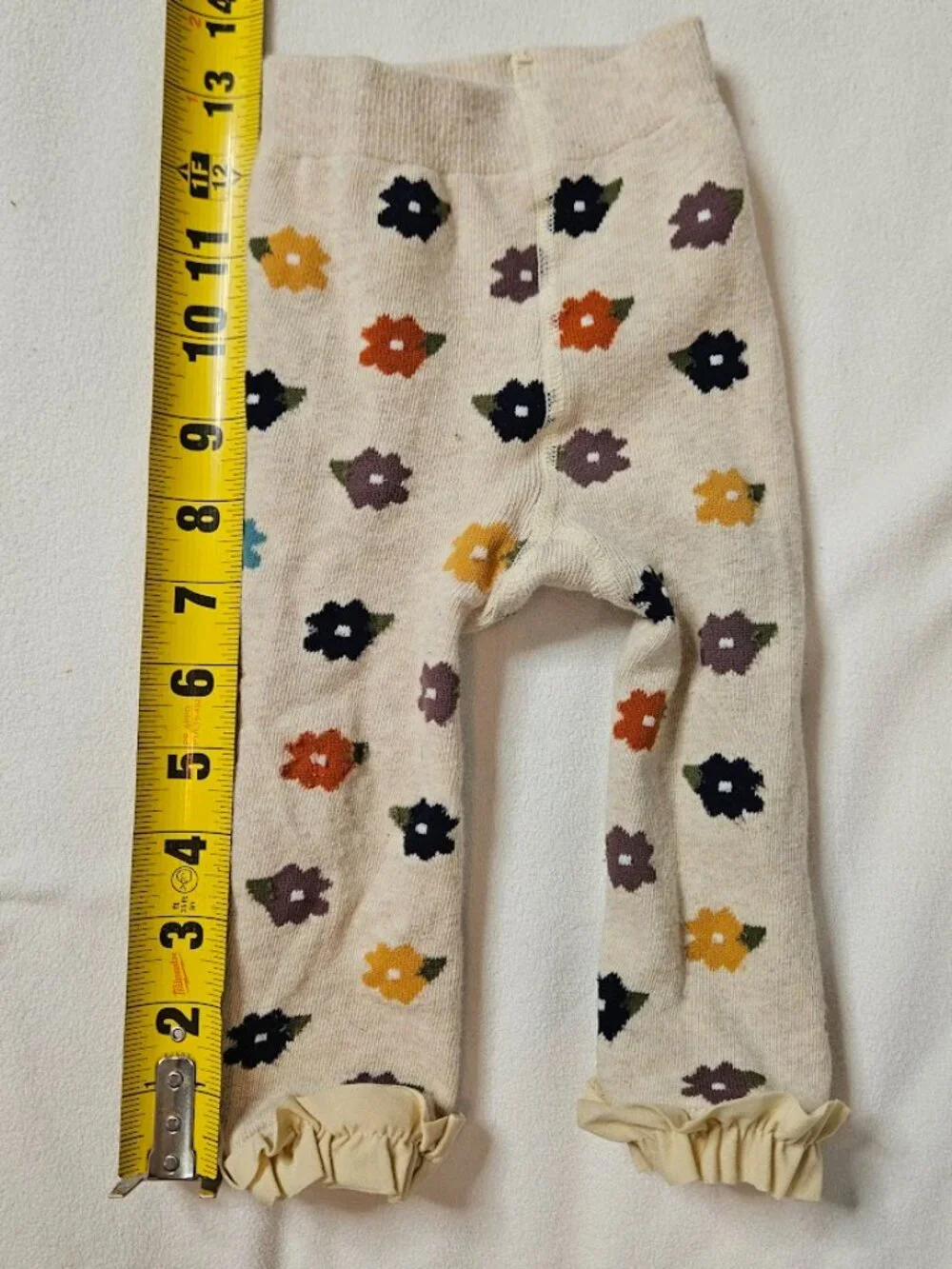 Ruffle Butts Floral Footless Tights Baby Autumn Petals Kids Leggings 12-18M Pant